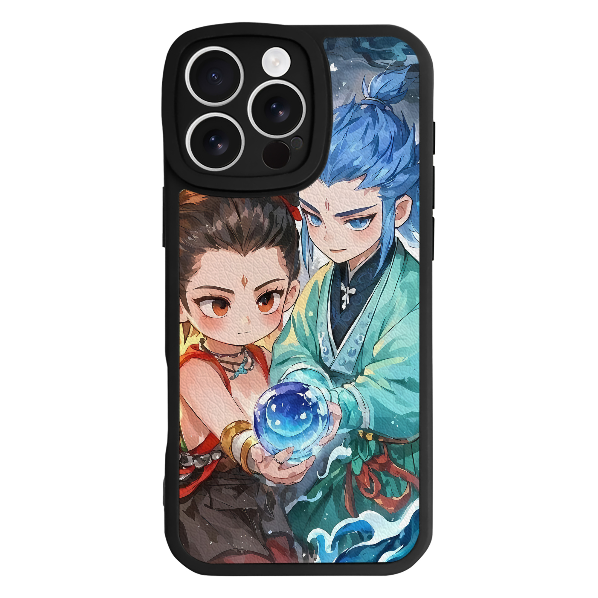 （画像用） Ne Zha 2 ナタ 魔童の大暴れ 【iPhone 16シリーズ対応】シリコンスマホケース（レザー調） 材質：シリコン